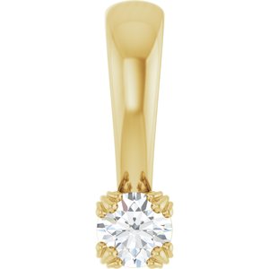 18K Yellow Gold 3 mm Round Pendant Mounting