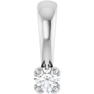 18K White Gold 3 mm Round Pendant Mounting