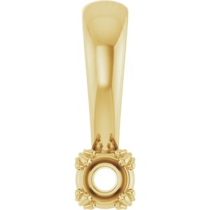 18K Yellow Gold 3 mm Round Pendant Mounting – image 2