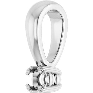 Continuum Sterling Silver 3 mm Round Pendant Mounting – image 4