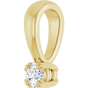 10K Yellow Gold 3 mm Round Pendant Mounting – image 3