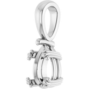 Continuum Sterling Silver 9x6 mm Pear Pendant Mounting – image 4
