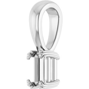 Platinum 5x3 mm Emerald Pendant Mounting – image 4