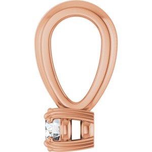 18K Rose Gold 3 mm Round Pendant Mounting – image 5