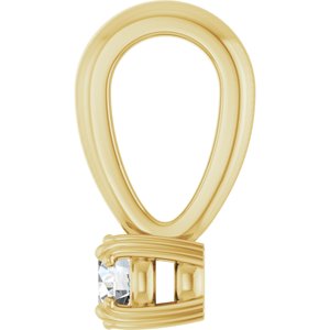 18K Yellow Gold 3 mm Round Pendant Mounting – image 5