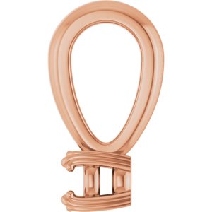 18K Rose Gold 3 mm Round Pendant Mounting – image 6