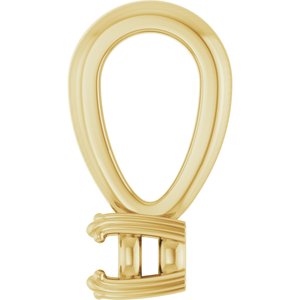18K Yellow Gold 3 mm Round Pendant Mounting – image 6