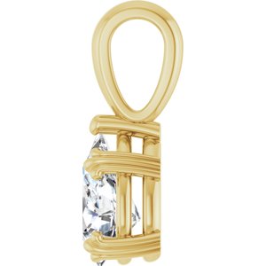 14K Yellow Gold 9x6 mm Pear Pendant Mounting – image 5