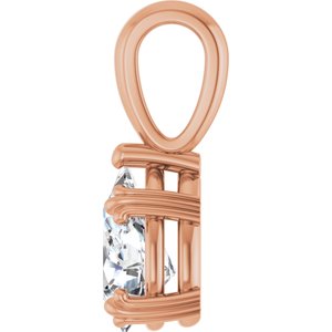 14K Rose Gold 9x6 mm Pear Pendant Mounting – image 5