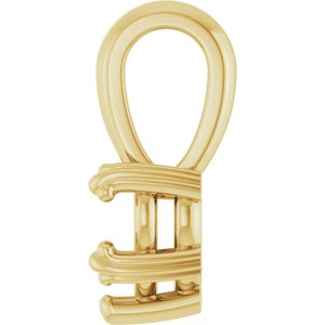 14K Yellow Gold 5.5x5.5 mm Heart Pendant Mounting – image 6