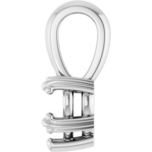 14K White Gold 5.5x5.5 mm Heart Pendant Mounting – image 6