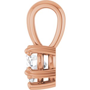 10K Rose Gold 5.5x5.5 mm Heart Pendant Mounting – image 5