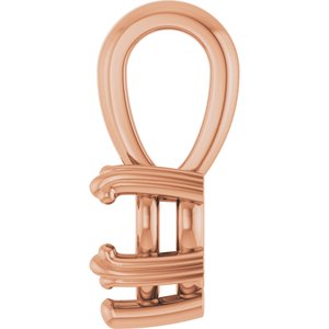 14K Rose Gold 5.5x5.5 mm Heart Pendant Mounting – image 6