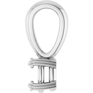10K White Gold 5x3 mm Oval Pendant Mounting – image 6