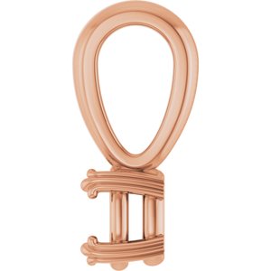 14K Rose Gold 5x3 mm Oval Pendant Mounting – image 6