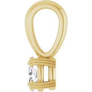 14K Yellow Gold 5x3 mm Oval Pendant Mounting – image 5