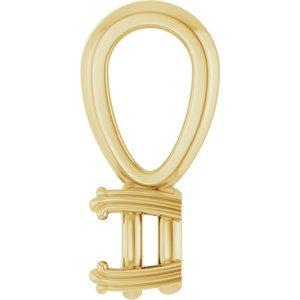 14K Yellow Gold 5x3 mm Oval Pendant Mounting – image 6