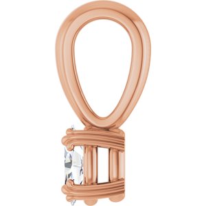 14K Rose Gold 5x3 mm Oval Pendant Mounting – image 5