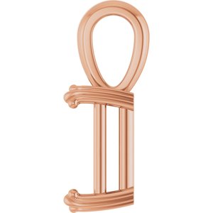 10K Rose Gold 10x7 mm Emerald Pendant Mounting – image 6