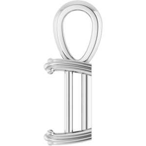 Sterling Silver 10x7 mm Emerald Pendant Mounting – image 6