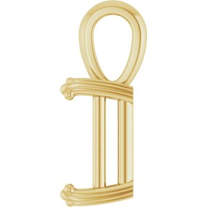 10K Yellow Gold 11x9 mm Emerald Pendant Mounting – image 6