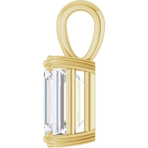 10K Yellow Gold 11x9 mm Emerald Pendant Mounting – image 5
