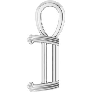 18K White Gold 11x9 mm Emerald Pendant Mounting – image 6
