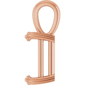 18K Rose Gold 11x9 mm Emerald Pendant Mounting – image 6
