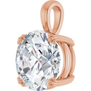 10K Rose Gold 14 mm Round Pendant Mounting – image 3