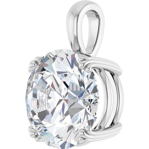 10K White Gold 14 mm Round Pendant Mounting – image 3