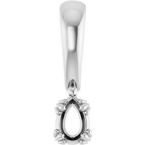 Sterling Silver 4.5x3 mm Pear Pendant Mounting – image 2