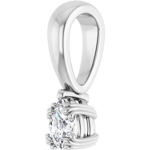 14K X1 White Gold 4.5x3 mm Pear Pendant Mounting – image 3