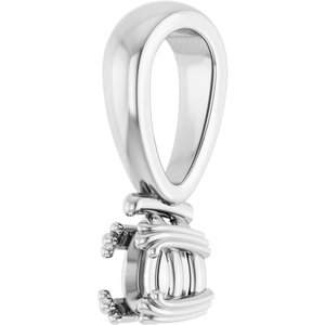Sterling Silver 4.5x3 mm Pear Pendant Mounting – image 4