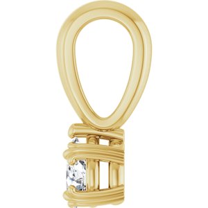 10K Yellow Gold 4.5x3 mm Pear Pendant Mounting – image 5