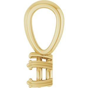 10K Yellow Gold 4.5x3 mm Pear Pendant Mounting – image 6