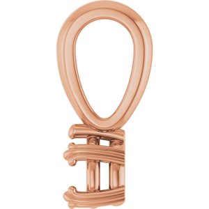 18K Rose Gold 4.5x3 mm Pear Pendant Mounting – image 6