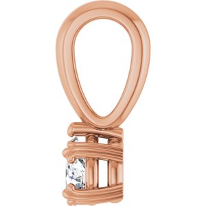 10K Rose Gold 4.5x3 mm Pear Pendant Mounting – image 5