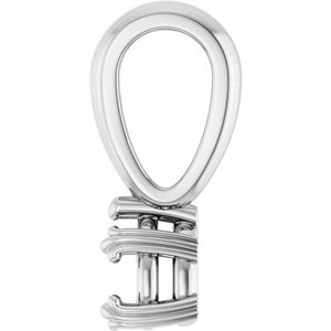 14K White Gold 4.5x3 mm Pear Pendant Mounting – image 6