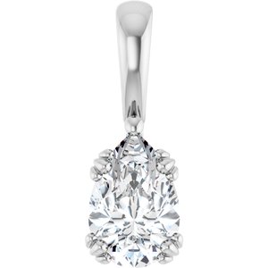 Sterling Silver 9x6 mm Pear Pendant Mounting