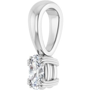 Sterling Silver 5x3 mm Oval Pendant Mounting – image 3