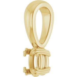 18K Yellow Gold 5x3 mm Oval Pendant Mounting – image 4
