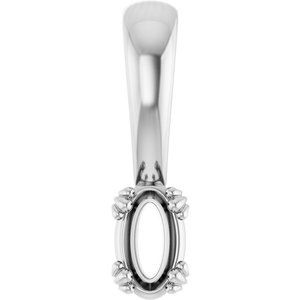 Platinum 5x3 mm Oval Pendant Mounting – image 2
