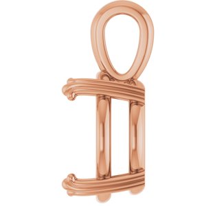 10K Rose Gold 14 mm Round Pendant Mounting – image 6