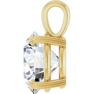 14K Yellow Gold 14 mm Round Pendant Mounting – image 5