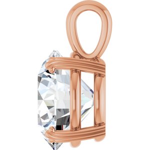 14K Rose Gold 14 mm Round Pendant Mounting – image 5
