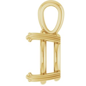 18K Yellow Gold 14 mm Round Pendant Mounting – image 6