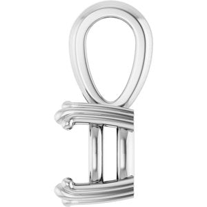 14K White Gold 7x7 mm Cushion Pendant Mounting – image 6