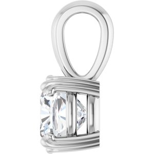 Sterling Silver 7x7 mm Cushion Pendant Mounting – image 5