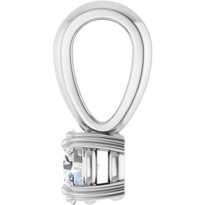 10K White Gold 4.5x3.5 mm Oval Pendant Mounting – image 5