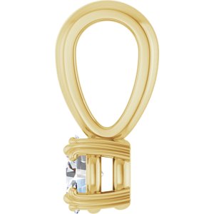 14K Yellow Gold 4.5x3.5 mm Oval Pendant Mounting – image 5